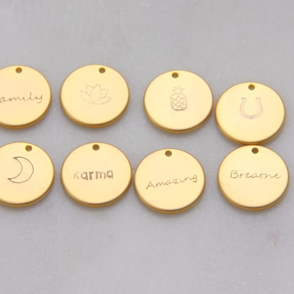 Football Charm Necklace – Hand Stamped-Bijou Crush