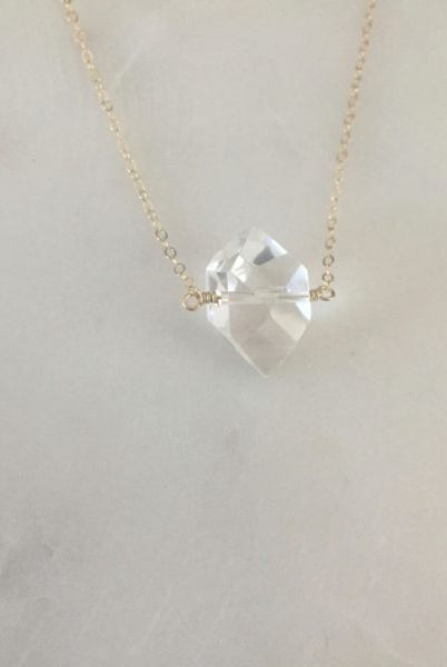 Herkimer Diamond Necklace-Bijou Crush