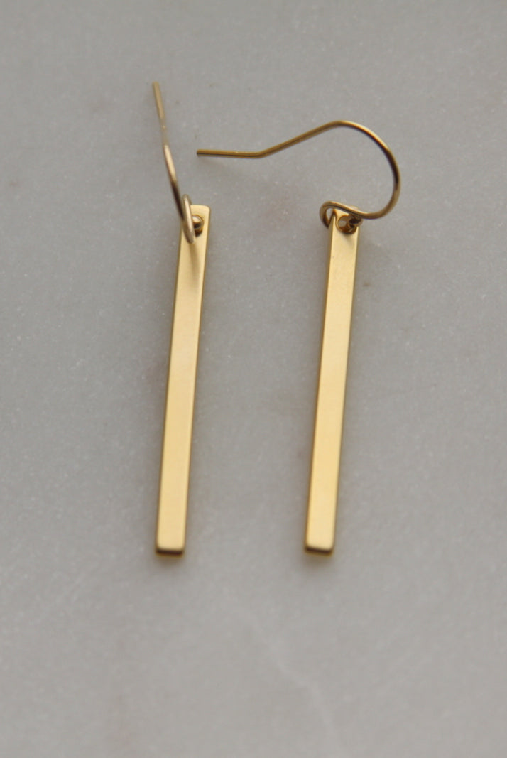 Gold Stick Earrings-Bijou Crush