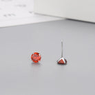 Classic Zircon Round Stud Earrings – 925 Sterling Silver-Bijou Crush