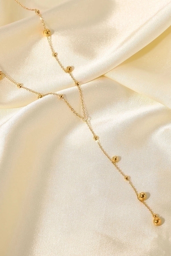 Minimalist Solid Pendant Necklace – 18K Gold-Plated Titanium Steel Vibes-Bijou Crush