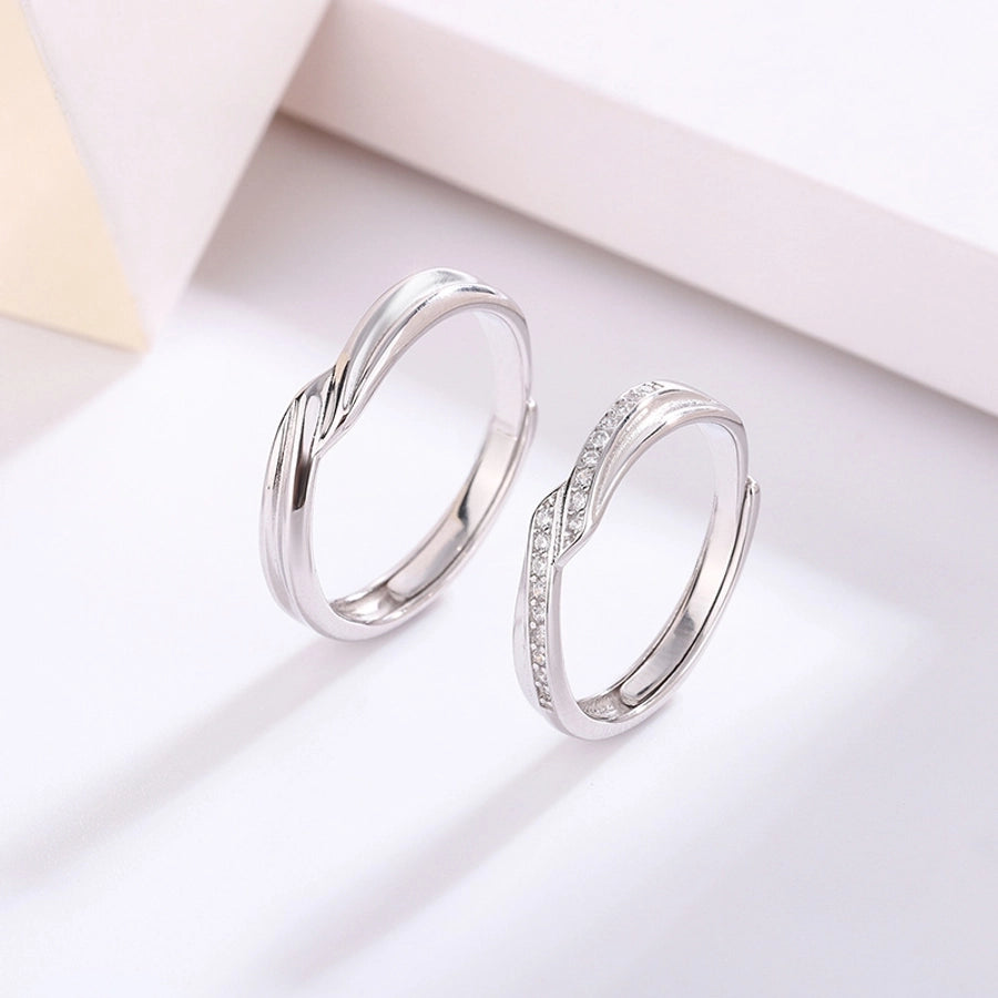 925 Sterling Silver Zircon Solid Color Rings-Bijou Crush