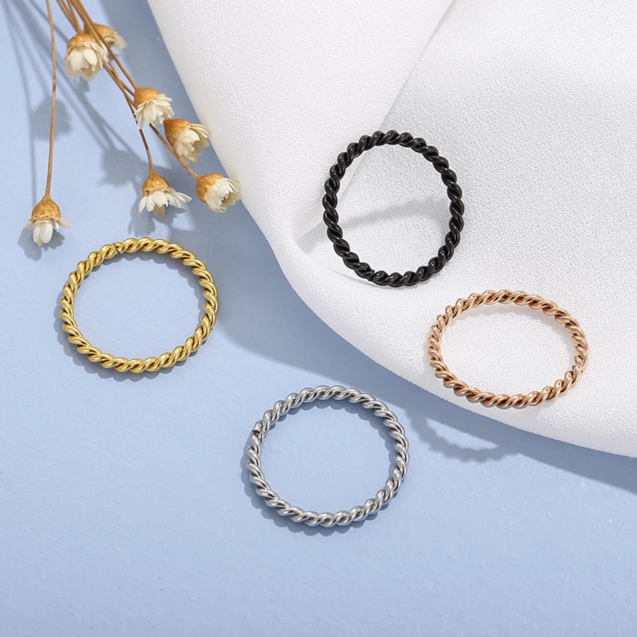 Twist It Up: 304 Stainless Steel 18K Gold Plated Ring-Bijou Crush