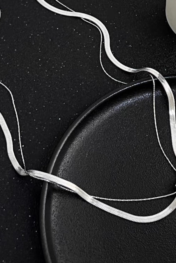 Classy Style Circle Titanium Steel Zircon Inlay Double Layer Necklaces-Bijou Crush