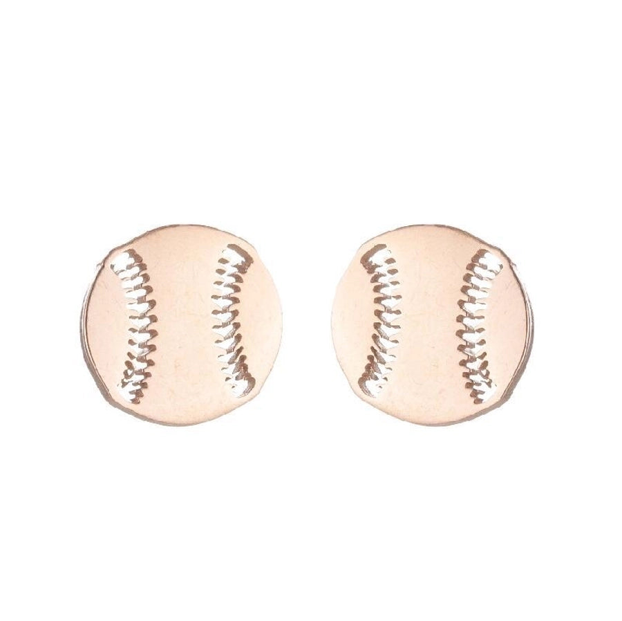 Fashion Letter Skates Ball Stainless Steel Plating Ear Studs-Bijou Crush