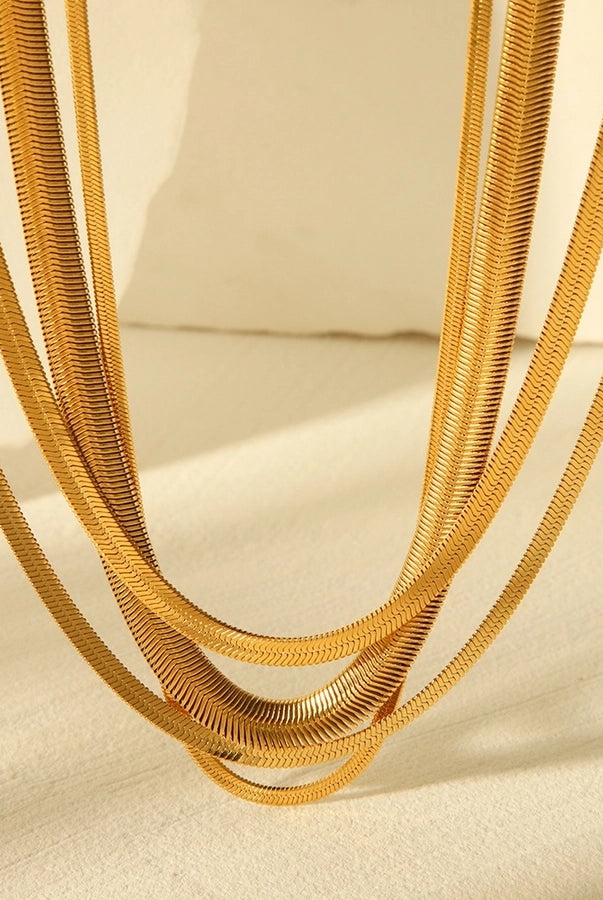 304 Stainless Steel 18K Gold Plated Plating Necklace-Bijou Crush