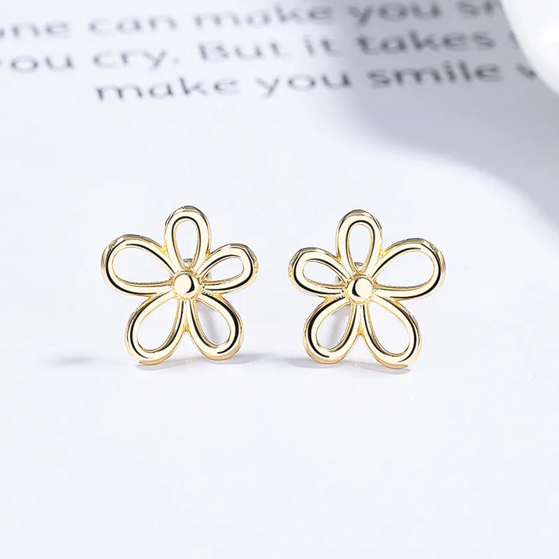 925 Sterling Silver Flower Drop Earrings-Bijou Crush