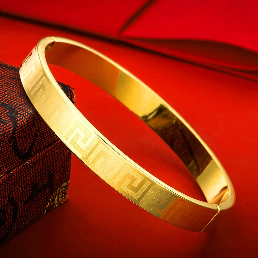 Retro Circle Copper Plating Bangle Bracelet-Bijou Crush