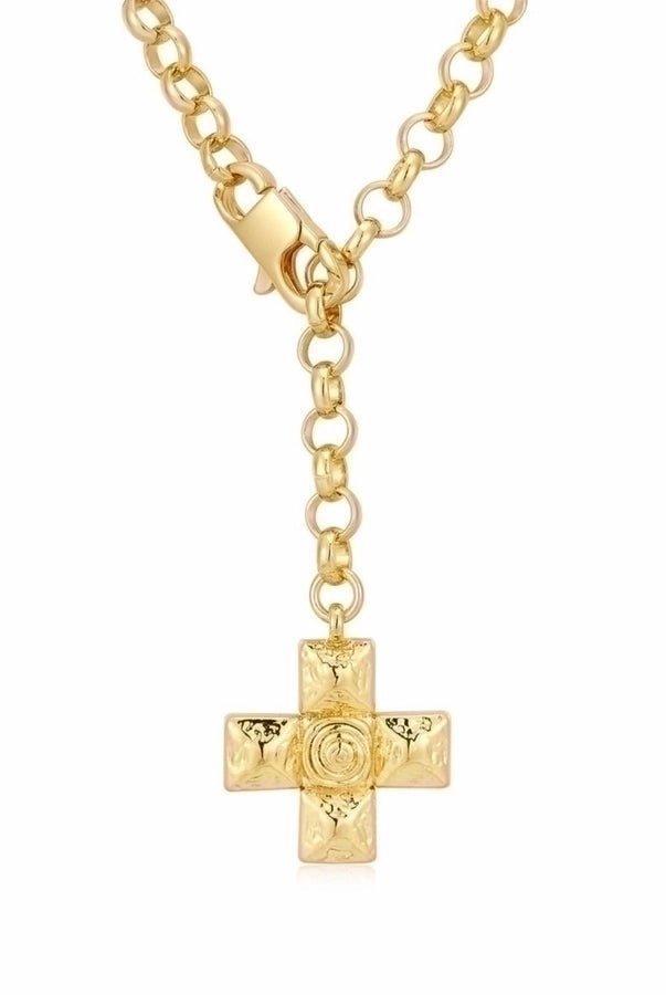 Retro Cross Pendant Necklace – 18K Gold-Plated Titanium Steel Classic-Bijou Crush