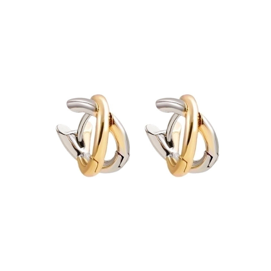 Timeless Color Block Studs – Copper & Gold-Plated Classic Ear Accessories-Bijou Crush