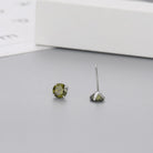Classic Zircon Round Stud Earrings – 925 Sterling Silver-Bijou Crush