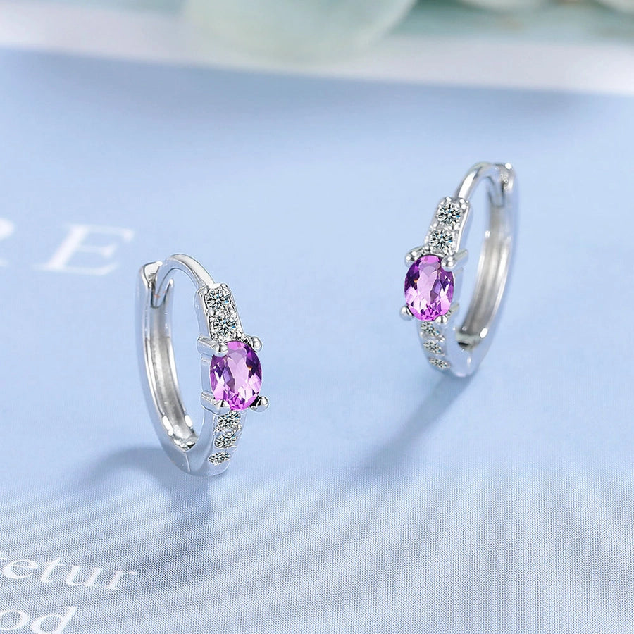 Dainty Rose Gold & White Gold Zircon Stud Earrings – Sweet & Simple Vibes-Bijou Crush