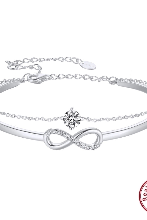 925 Sterling Silver Bangle – Elegant Glam French Style-Bijou Crush