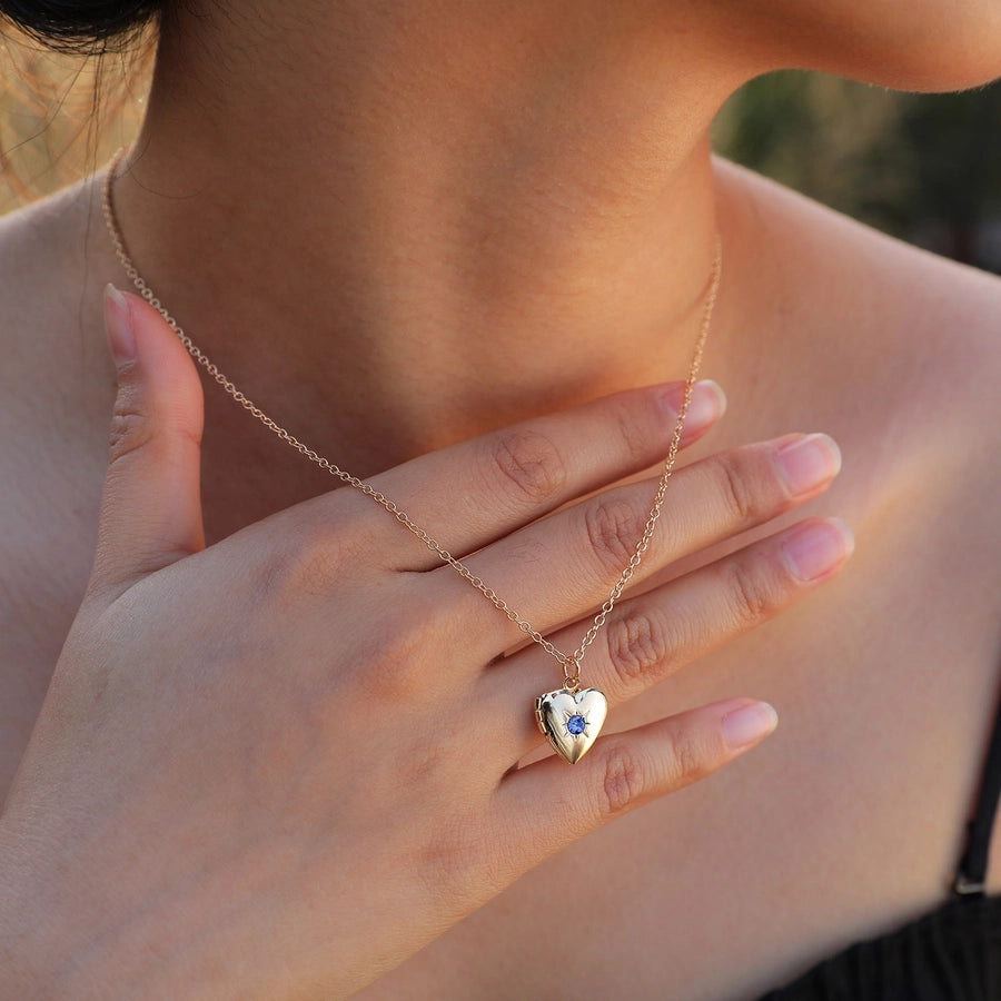 Cute Sweet Heart Shape 201 Stainless Steel Zircon 18K Gold Plated Plating Inlay Necklace-Bijou Crush