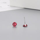 Classic Zircon Round Stud Earrings – 925 Sterling Silver-Bijou Crush