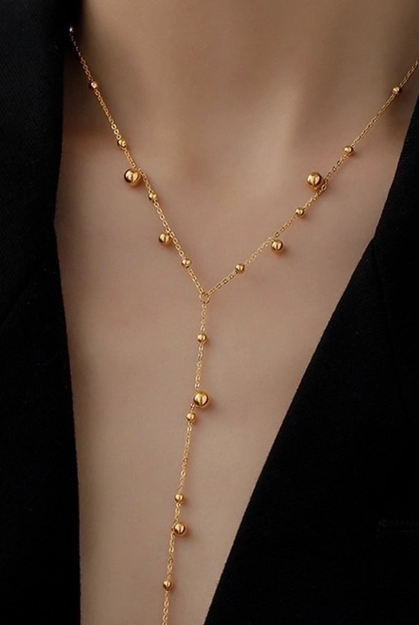 Minimalist Solid Pendant Necklace – 18K Gold-Plated Titanium Steel Vibes-Bijou Crush