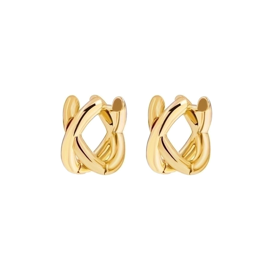 Timeless Color Block Studs – Copper & Gold-Plated Classic Ear Accessories-Bijou Crush