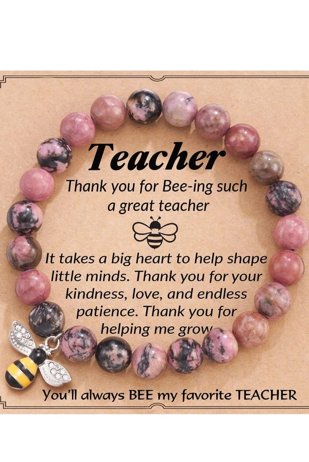 Commute Heart Shape Mixed Materials Handmade Bracelet-Bijou Crush