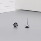 Classic Zircon Round Stud Earrings – 925 Sterling Silver-Bijou Crush