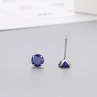 Classic Zircon Round Stud Earrings – 925 Sterling Silver-Bijou Crush