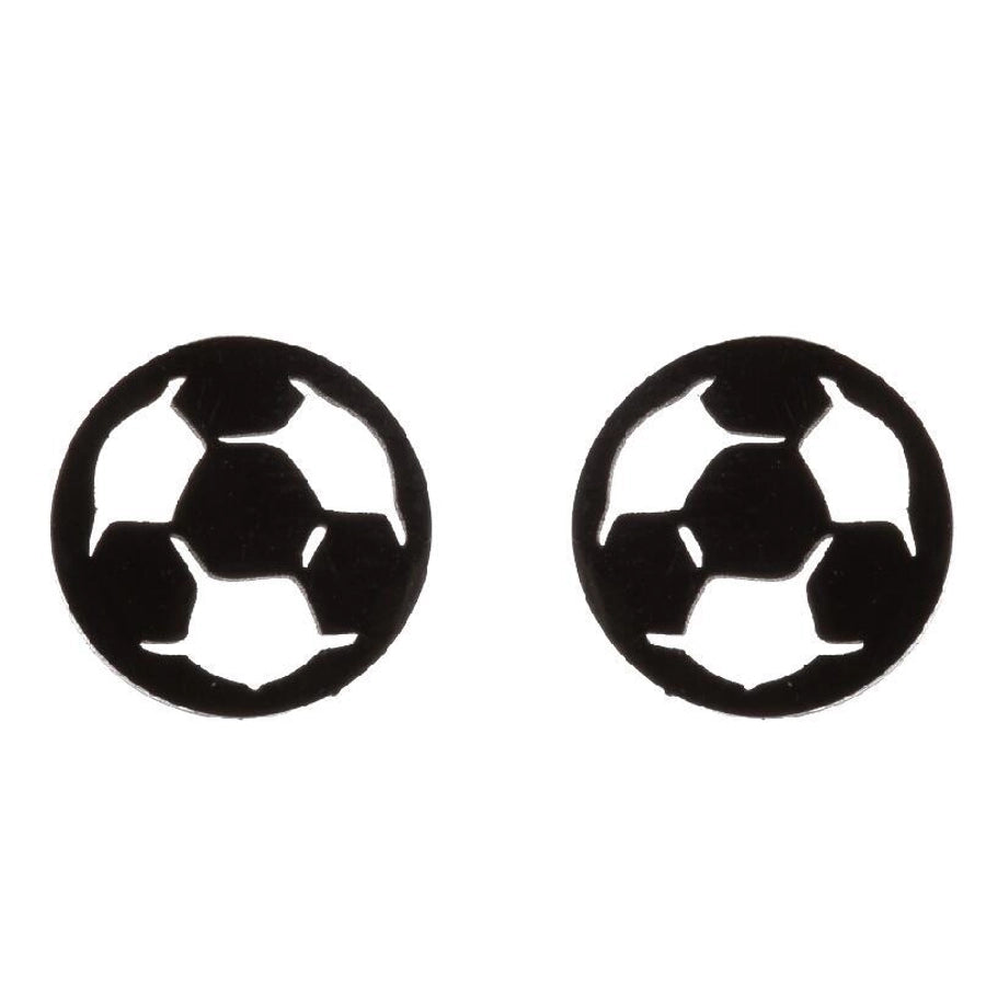 Fashion Letter Skates Ball Stainless Steel Plating Ear Studs-Bijou Crush