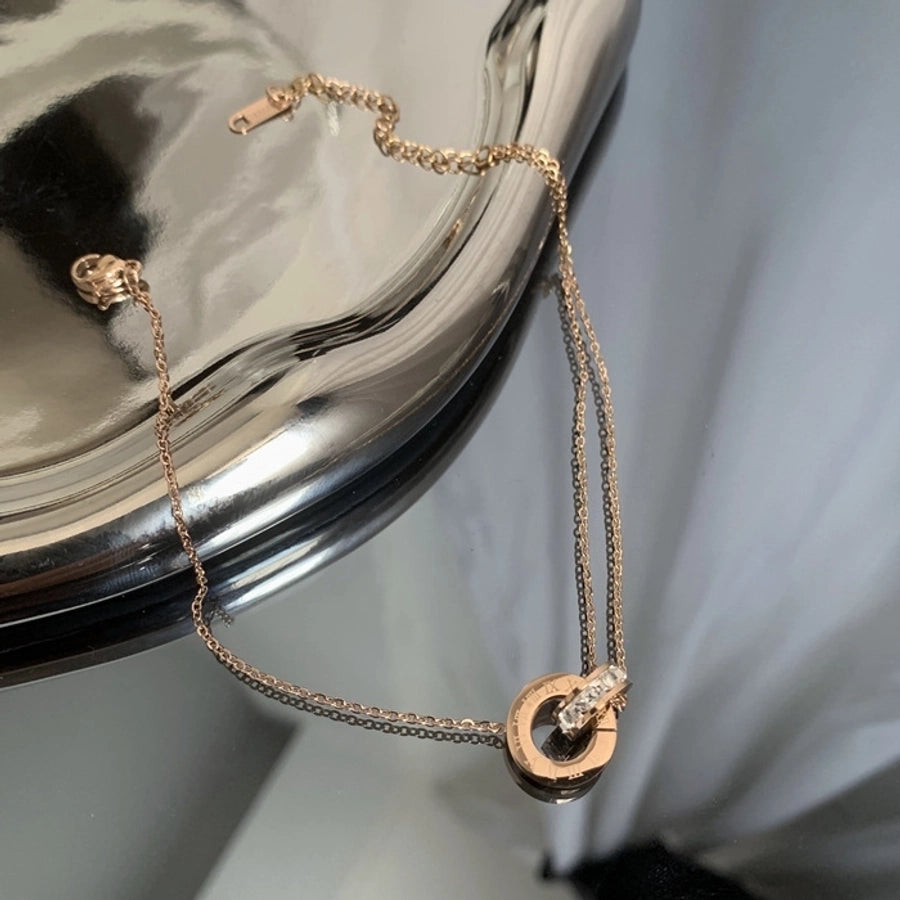 Trendy Letter Anklet in Titanium Steel Finish-Bijou Crush