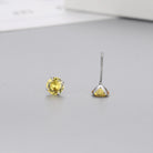 Classic Zircon Round Stud Earrings – 925 Sterling Silver-Bijou Crush