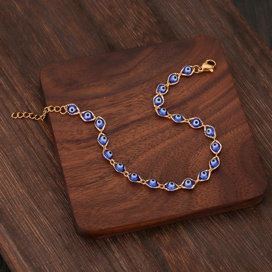 Copper 18K Gold Plated Fashion Eye No Inlaid Bracelets-Bijou Crush