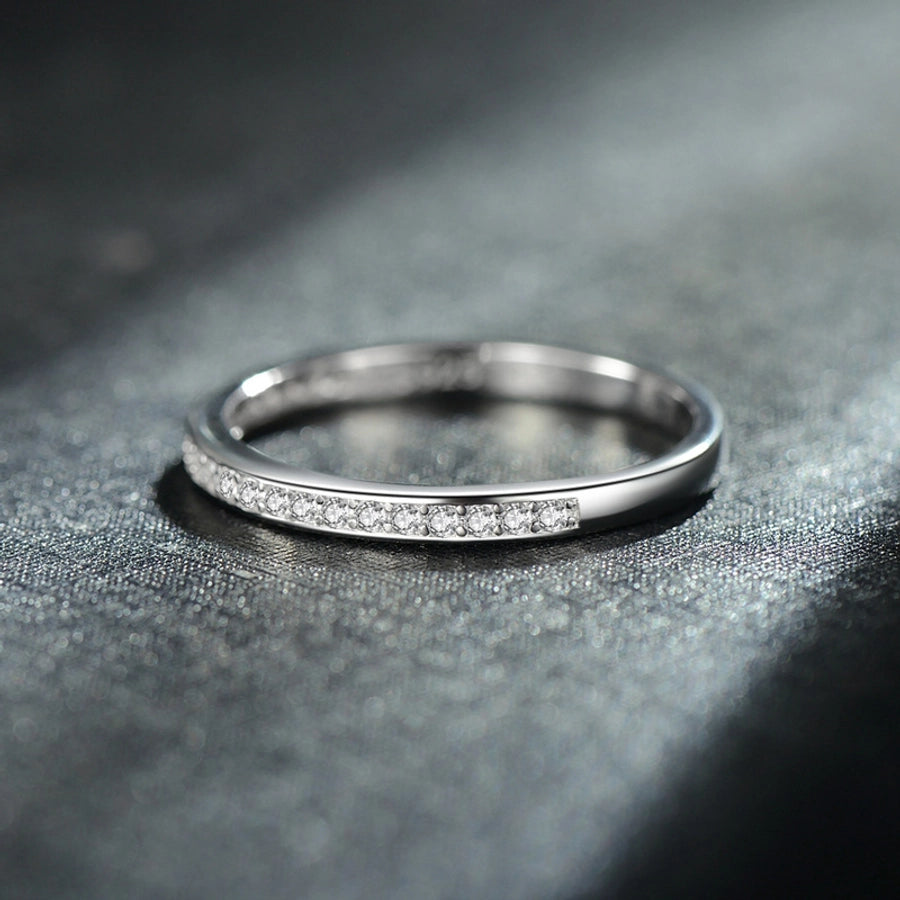 Geometric Diamond Ring – 925 Sterling Silver-Bijou Crush