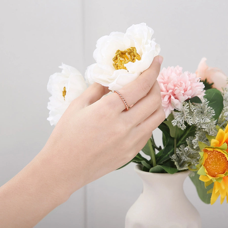 Twist It Up: 304 Stainless Steel 18K Gold Plated Ring-Bijou Crush