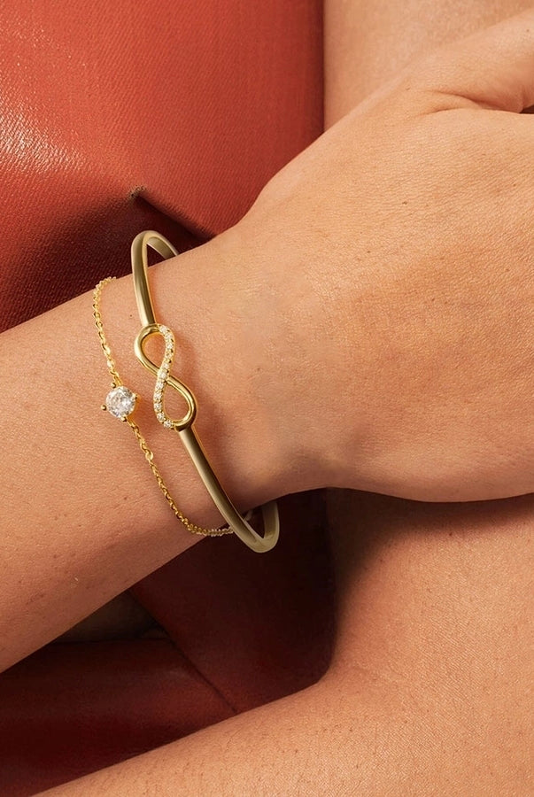 925 Sterling Silver Bangle – Elegant Glam French Style-Bijou Crush