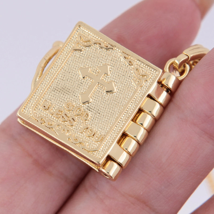 Simple Style Letter Copper 18K Gold Plated Plating Inlay Pendant Necklace-Bijou Crush