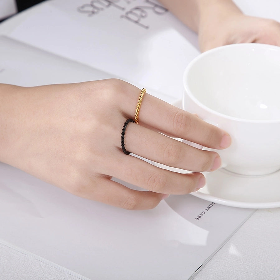 Twist It Up: 304 Stainless Steel 18K Gold Plated Ring-Bijou Crush