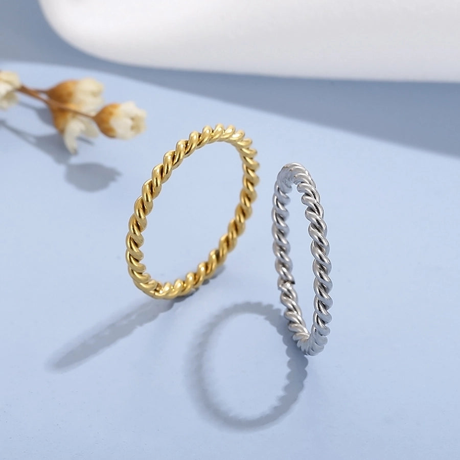 Twist It Up: 304 Stainless Steel 18K Gold Plated Ring-Bijou Crush