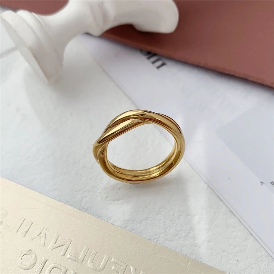 Casual Classic Style Geometric Titanium Steel Rings – Effortless Chic-Bijou Crush
