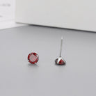 Classic Zircon Round Stud Earrings – 925 Sterling Silver-Bijou Crush