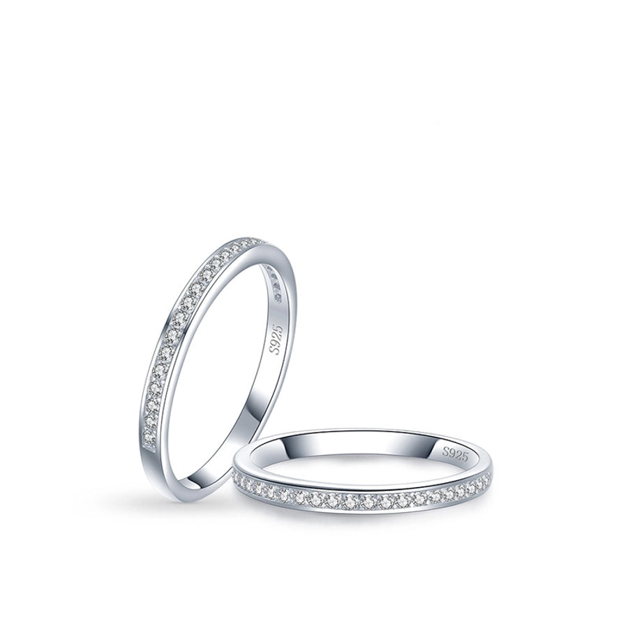 Geometric Diamond Ring – 925 Sterling Silver-Bijou Crush