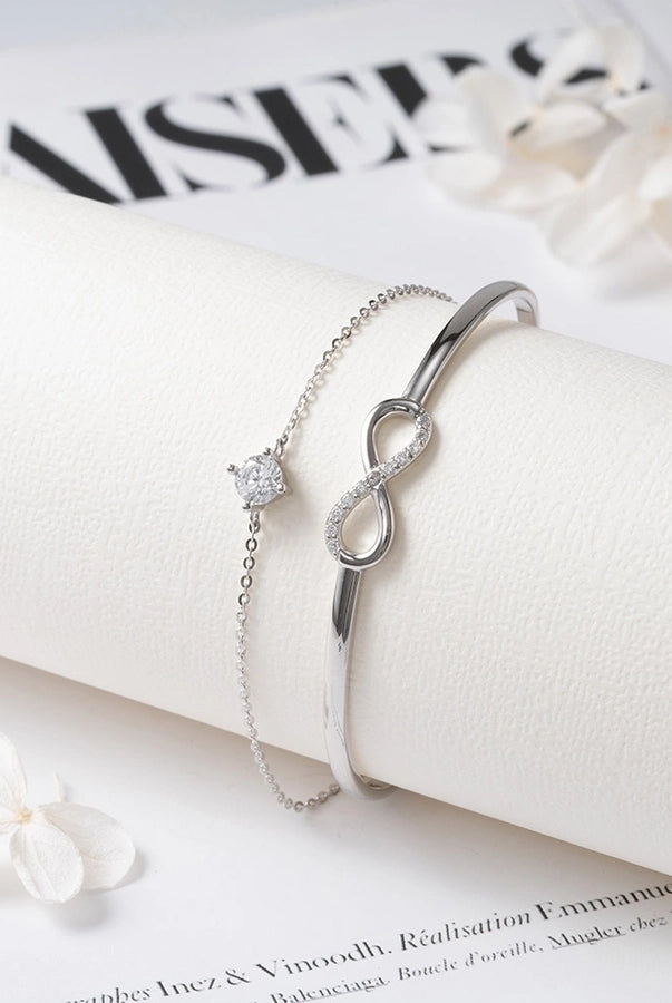 925 Sterling Silver Bangle – Elegant Glam French Style-Bijou Crush