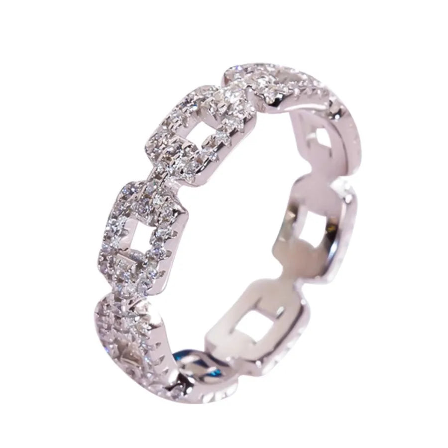925 Sterling Silver Eternity Ring – D Color VVS1 Moissanite Diamond-Bijou Crush