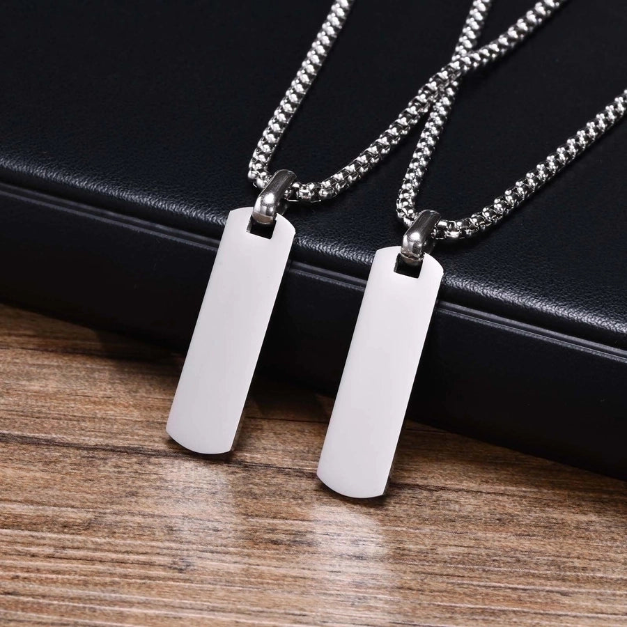 304 Stainless Steel Simple Style Polishing Square Men's Necklace-Bijou Crush
