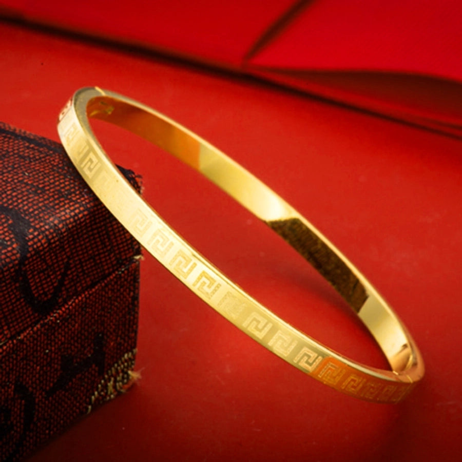 Retro Circle Copper Plating Bangle Bracelet-Bijou Crush