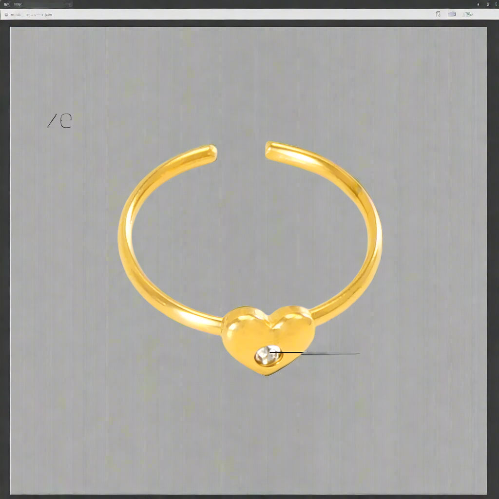 Stainless Steel 18K Gold Plated Simple Style Inlay Heart Shape Knot Flower Rhinestones Open Ring-Bijou Crush