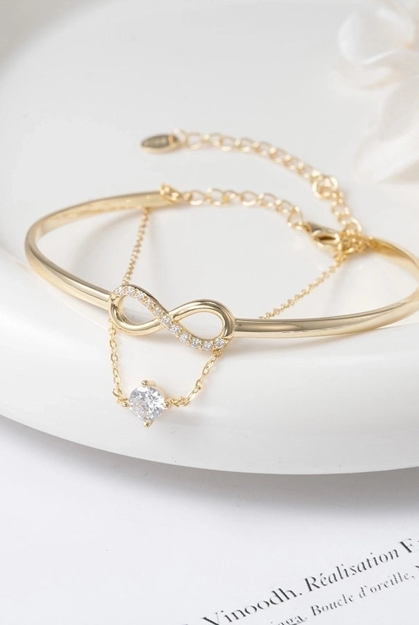 925 Sterling Silver Bangle – Elegant Glam French Style-Bijou Crush