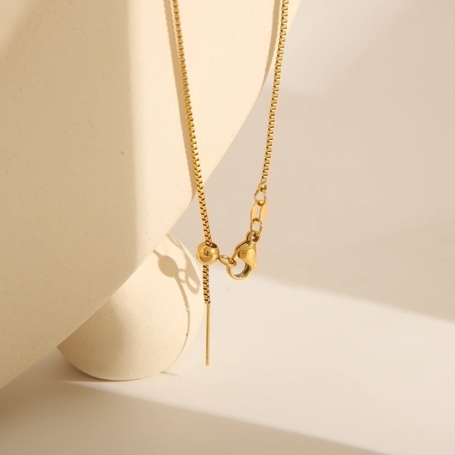 Minimalistic 304 Stainless Steel 18K Gold Plated Necklace-Bijou Crush