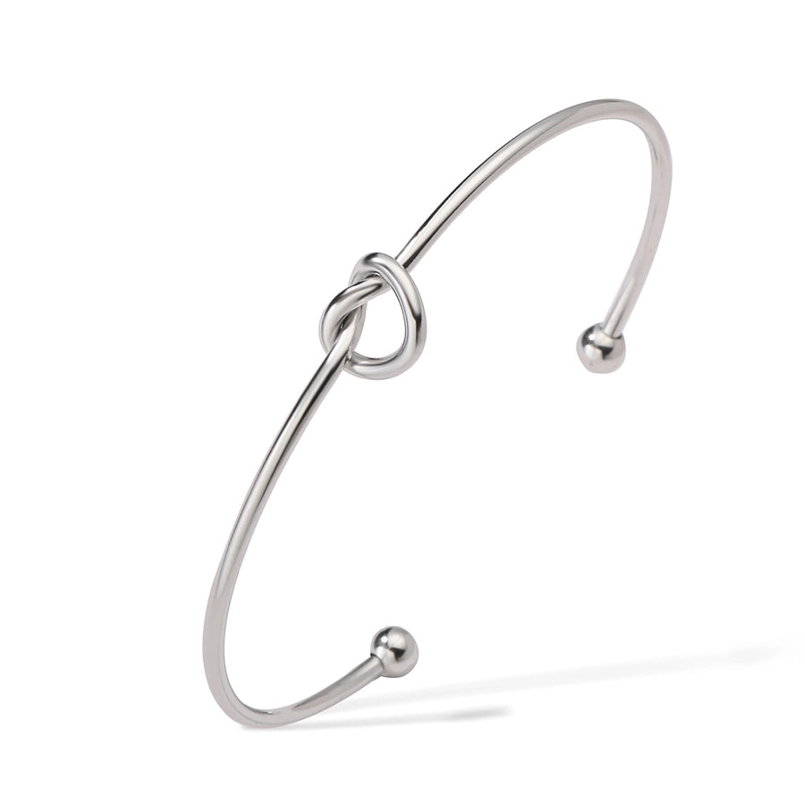 Solid Color 304 Stainless Steel Cuff Knot Bracelets In Bulk Stainless Steel Bracelets-Bijou Crush