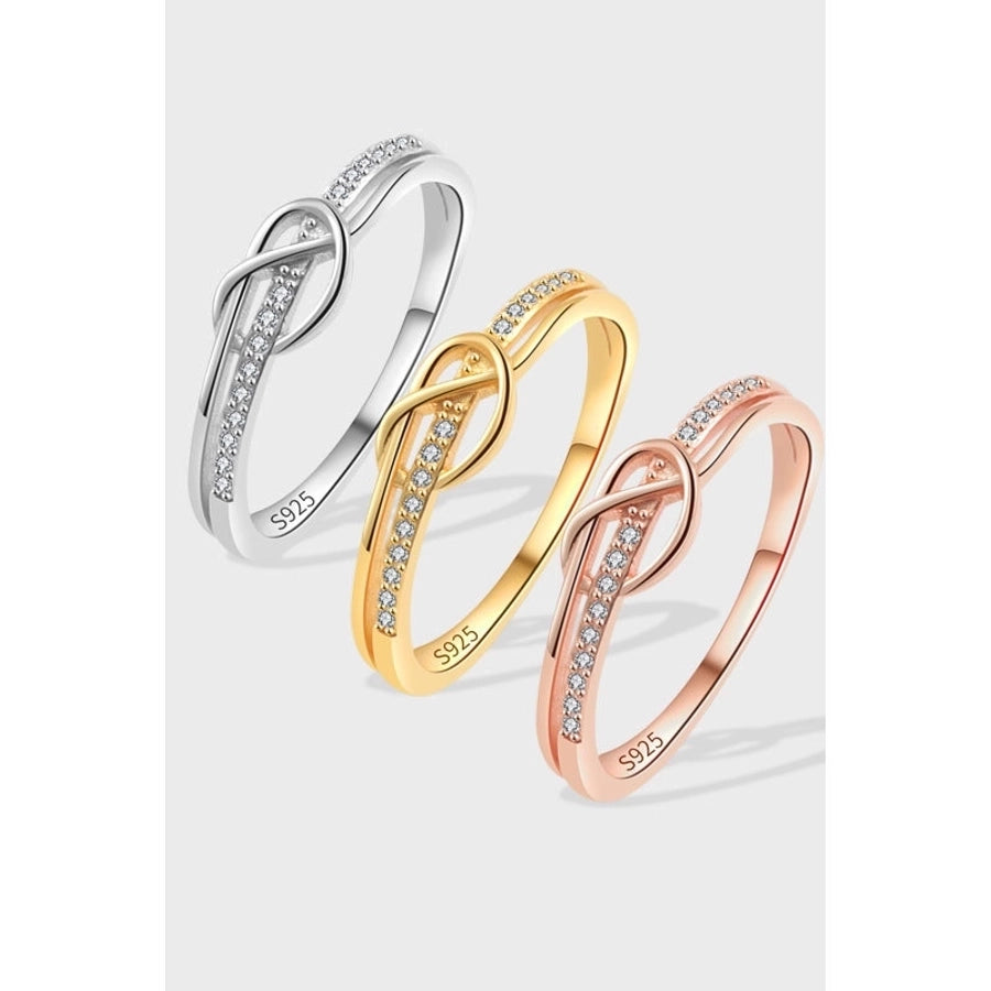 18K Gold-Plated Sterling Silver Knot Ring-Bijou Crush