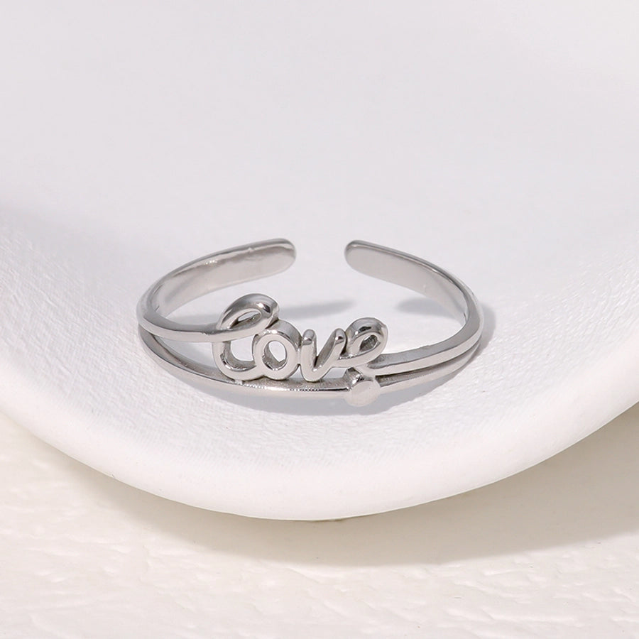 Sweet Love 18K Gold Plated Open Ring – 304 Stainless Steel-Bijou Crush