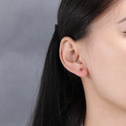 Classic Zircon Round Stud Earrings – 925 Sterling Silver-Bijou Crush