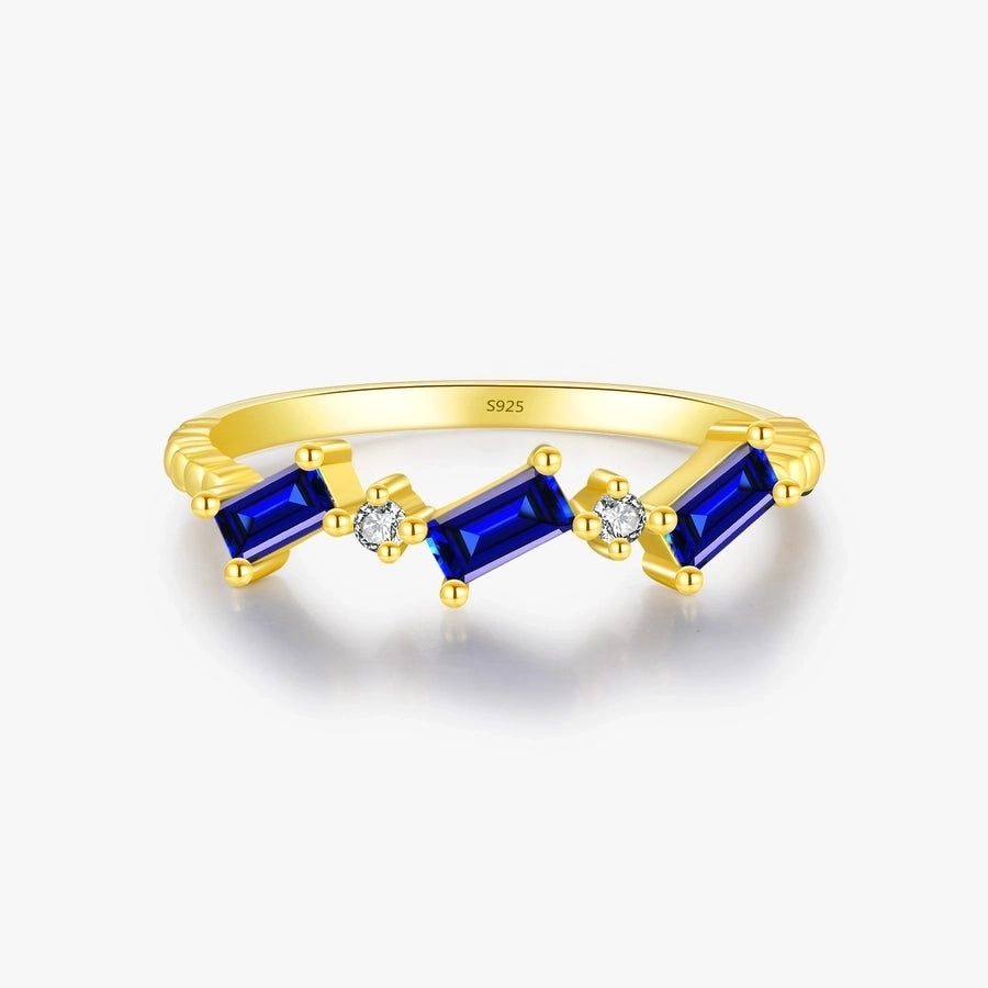 Chic Geometric Square Zircon Ring – 14K Gold Plated 925 Sterling Silver-Bijou Crush