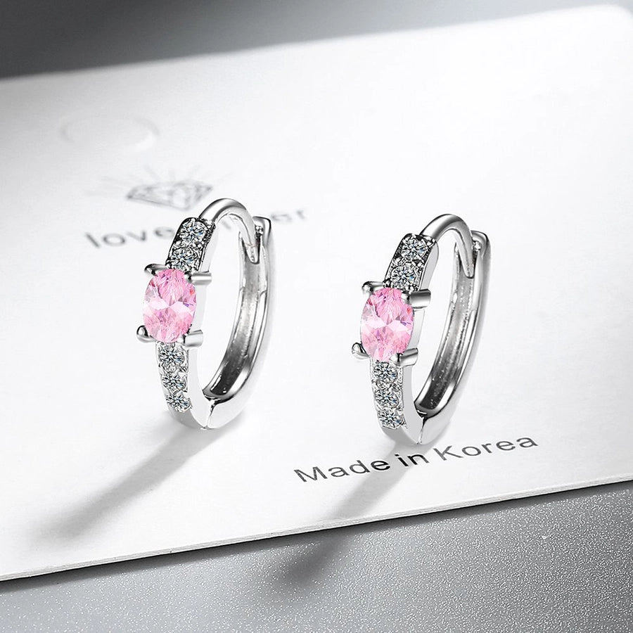 Dainty Rose Gold & White Gold Zircon Stud Earrings – Sweet & Simple Vibes-Bijou Crush